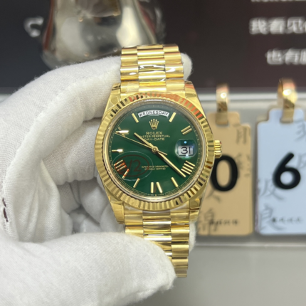 VS Factory Rolex Day-Date 40 Ref. 228238-0061 Gelbgold Grün Roman – Dandong 3255