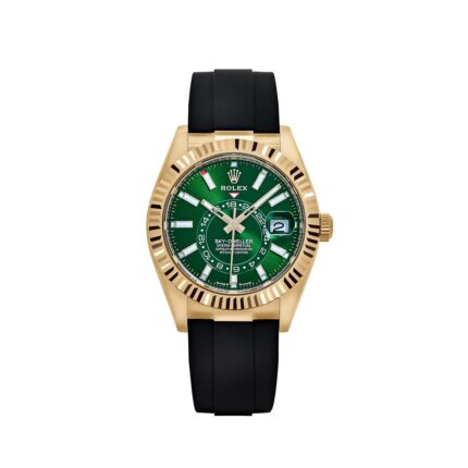 Rolex Sky-Dweller 42 Ref. 336238-0004 Gelbgold Grün Oysterflex ZF | DD9002